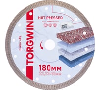 Диск алмазный отрезной TORGWIN сплошной ромб-турбо по железобетону и камню 180x22.2/10x1.8 мм Hot press Professional T1469741