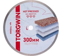 Диск алмазный отрезной TORGWIN сплошной по керамике ультратонкий 300x25.4/10x1.6 мм Hot press Professional T1925808