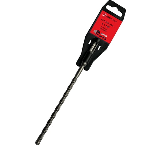 Бур по бетону SAMGRUPP SDS-plus 6x160 PIRANHA QUADRO SAMC-008406160