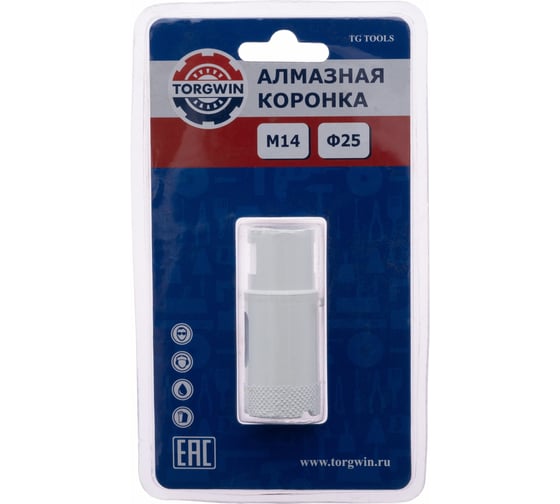Коронка алмазная TORGWIN M14 для УШМ 25 мм T1830146