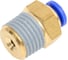 Фитинг 4 мм с наружной металлической резьбой R1/4" CDC Pneumatics PC 0402 1