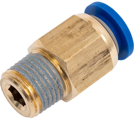 Фитинг 6 мм с наружной металлической резьбой R1/8" CDC Pneumatics PC 0601