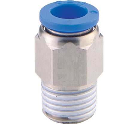Фитинг 6 мм с наружной металлической резьбой M6 CDC Pneumatics PC 06M6