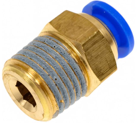 Фитинг 6 мм с наружной металлической резьбой R1/4" CDC Pneumatics PC 0602