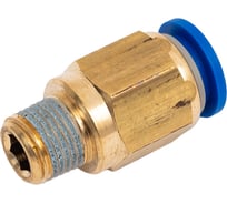 Фитинг 8 мм с наружной металлической резьбой R1/8" CDC Pneumatics PC 0801