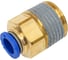 Фитинг 8 мм с наружной металлической резьбой R1/2" CDC Pneumatics PC 0804 2