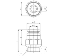 Фитинг 10 мм с наружной металлической резьбой G1/2" CDC Pneumatics PC 10G04