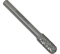 Бор-фреза PROTON твердосплавная сфероцилиндрическая 8x6x20x45R, тип C, (D08 хв.6) УТ-00001155