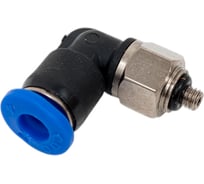 Фитинг L-образный 6 мм с наружной металлической резьбой M16x1.5 мм CDC Pneumatics PL 06M16