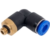 Фитинг L-обр.6мм с наруж. мет. резьбой M6 PL06-M6 PL 06M6 CDC Pneumatics