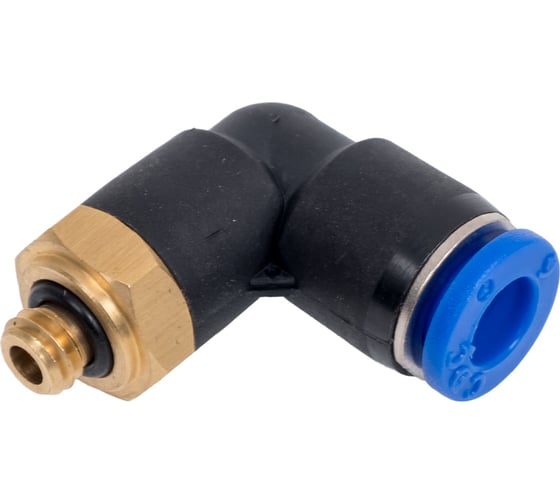 Фитинг L-образный 6 мм с наружной металлической резьбой M6 CDC Pneumatics PL06-M6 1