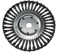 Щетка для УШМ WELDESTAR 200 мм, посадка 22 мм, плоская крученая проволока WS WSZH20022TS201