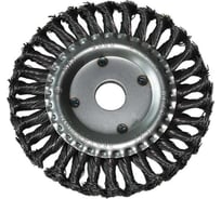 Щетка для УШМ WELDESTAR 150 мм, посадка 22 мм, плоская крученая проволока WS WSZH15022TS301
