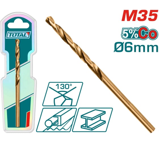 Сверло по металлу M35 HSS-CO TOTAL TAC11206001