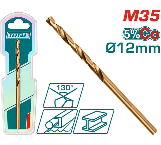 Сверло по металлу M35 HSS-CO TOTAL TAC11212001