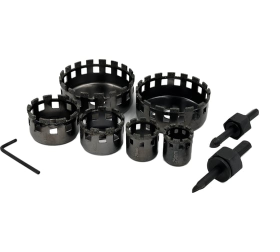 Набор коронок по керамограниту Skole (NK1) 9pc (25-75мм) NK1-062575