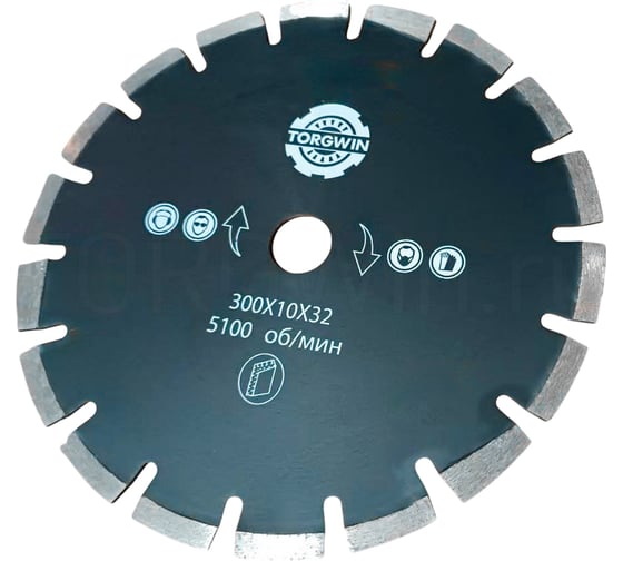 Диск алмазный по асфальту TORGWIN 300x32x10 18TT1183594