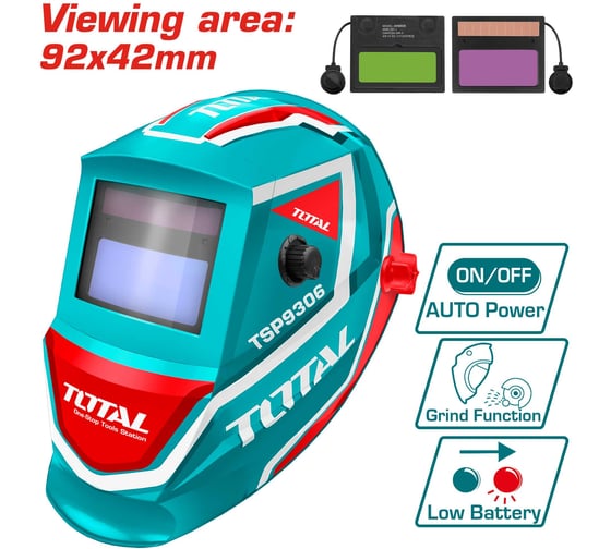 Маска сварщика с авто светофильтром TOTAL TSP9306