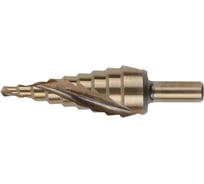 Сверло ступенчатое FIT HSS Co5% (Р6М5К5) по металлу, спиральный профиль, 9 ступеней, 4-20 мм 36386