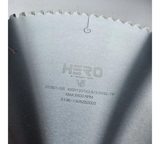 Пильный диск по алюминию и ПВХ HERO 420x32 мм, Z120 40028