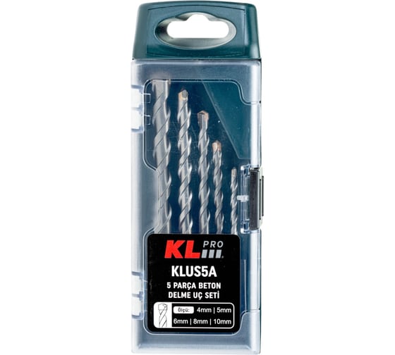 Профессиональный набор сверл по бетону KLPRO (4,5,6,8,10 мм) 16908 KLUS5A