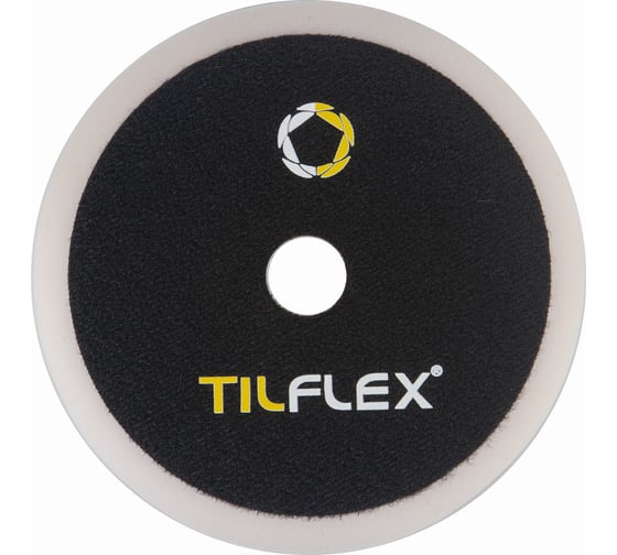 Круг полировочный TILFLEX с отверстием, волнистый 150 мм белый мягкий толщина 25 мм TL74