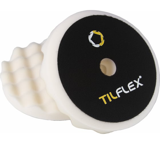 Круг полировочный TILFLEX с отверстием, волнистый 150 мм белый мягкий толщина 25 мм TL74