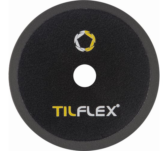 Круг полировочный TILFLEX с отверстием, волнистый 150 мм черный ультра мягкий толщина 25 мм TL75