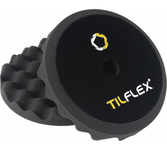 Круг полировочный TILFLEX с отверстием, волнистый 150 мм черный ультра мягкий толщина 25 мм TL75