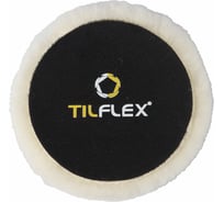 Круг полировочный TILFLEX из натуральной овечьей шерсти 150мм, липучка 125 мм TL76