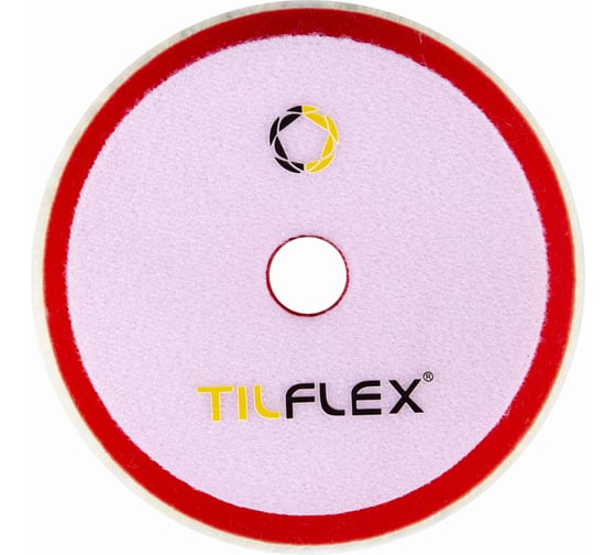 Круг конусный полировочный с отверстием TILFLEX из натуральной овечьей шерсти (стриженный мех) 150 мм, липучка 125 мм TL77