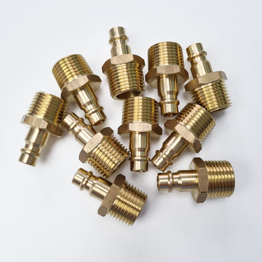 Штуцер быстроразъёмный латунный БРС НР 1/2", 10 шт Профитт 9276416 ...