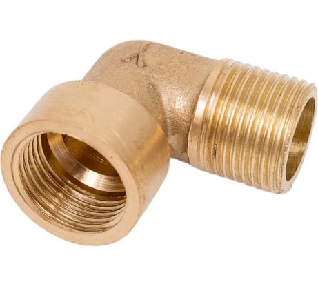 Уголок для компрессора резьба внутренняя F3/8 латунь Pegas pneumatic 4304