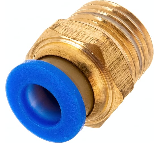 Фитинг цанговый прямой металлический 6 мм, M1/4" Pegas pneumatic 5201