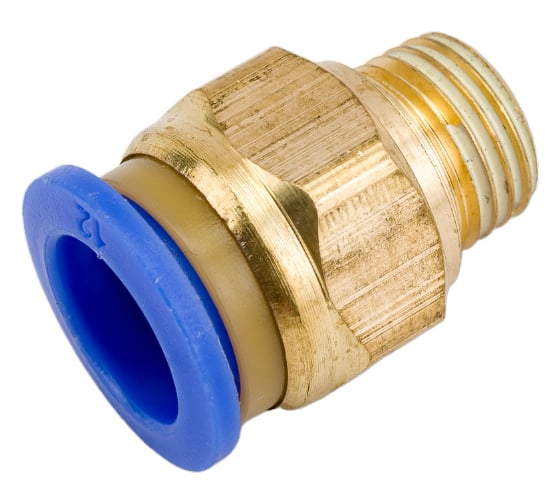 Фитинг цанговый прямой металлический 12 мм, M1/4" Pegas pneumatic 5206