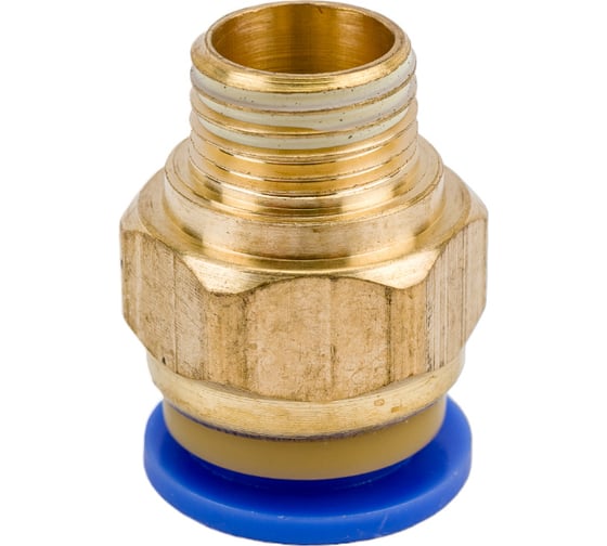 Фитинг цанговый прямой металлический 12 мм, M1/4" Pegas pneumatic 5206