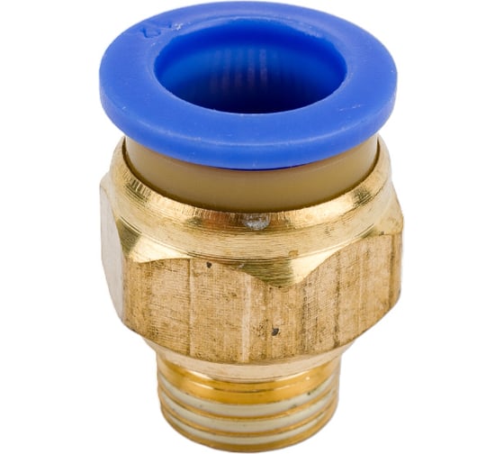 Фитинг цанговый прямой металлический 12 мм, M1/4" Pegas pneumatic 5206