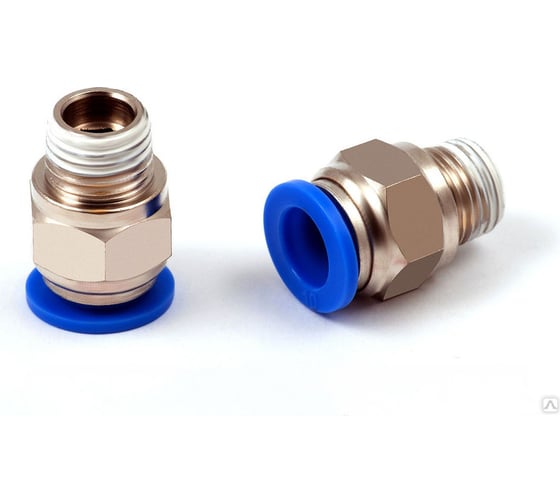 Фитинг цанговый прямой металлический 12 мм, M1/4" Pegas pneumatic 5206 1