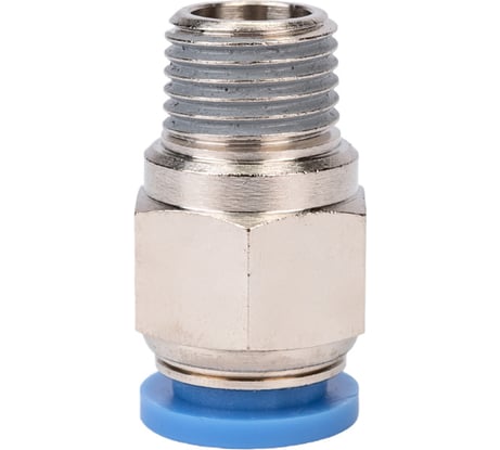 Фитинг цанговый прямой металлический 10 мм, M1/4" Pegas pneumatic 5205