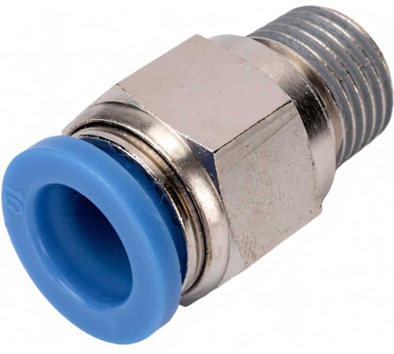 Фитинг цанговый прямой металлический 10 мм, M1/4" Pegas pneumatic 5205