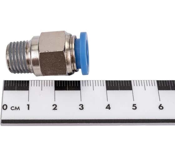 Фитинг цанговый прямой металлический 10 мм, M1/4" Pegas pneumatic 5205
