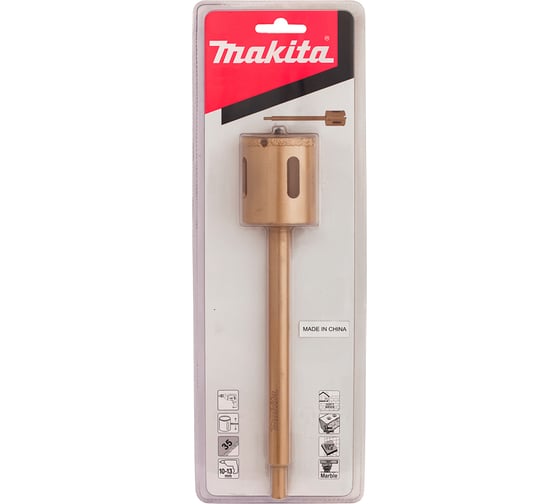Алмазная коронка Makita 35x40 мм, набор (адаптер 150 мм, сверло, коронка) B-45923