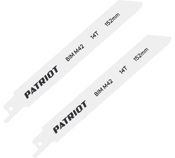 Полотно пильное по металлу (2 шт; 152х19х0.92 мм; 14TPI) для сабельной пилы PATRIOT 814010511 1