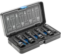 Торцевые головки, ударные Spline HOEGERT TECHNIK, 8 шт.: M5, M6, M8, M10, M12, M14, M16, HT6R006