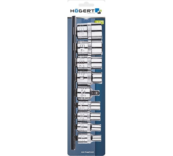 Набор торцевых головок Torx (9 шт; 1/4; 3/8) HOEGERT TECHNIK HT1A884