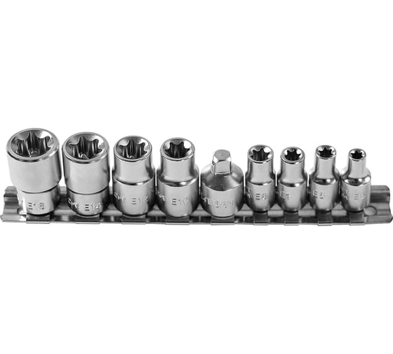 Набор торцевых головок Torx (9 шт; 1/4; 3/8) HOEGERT TECHNIK HT1A884 1
