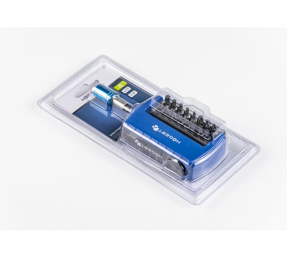 Набор бит с битодержателем 1/4, SL, PH, PZ, Torx, 17 шт. HOEGERT TECHNIK HT1S401