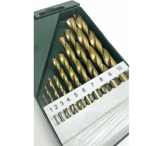 Набор сверл НС-11 (10 шт; 1-10 мм; А1; TiN) Sekira 00-00008622