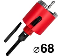 Коронка алмазная по бетону GRAFF М16, 68x10 мм с перех. SDS+10x115 мм, центр.сверлом 8x120 мм 2668120