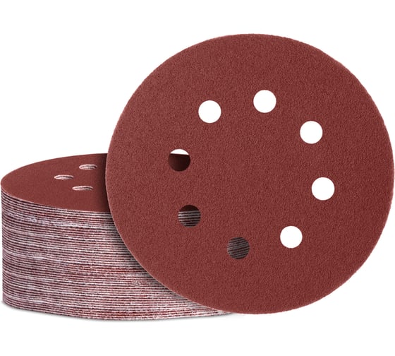 Круг шлифовальный самозацепляющийся GRAFF 150мм Р180 8 отверстий (50 шт) 1351501808 1